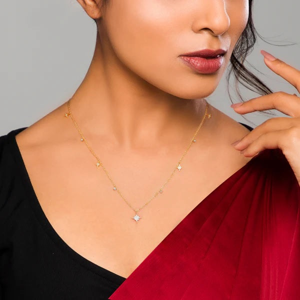 Golden Constellation Drop Necklace