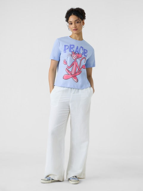 Pink Panther Peace Women Relaxed Fit T-Shirts