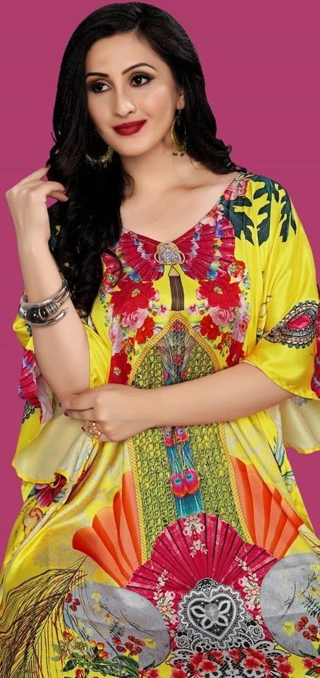 Women Kaftan Plus Size Summer Caftan Cover Ups Maxi House Dress