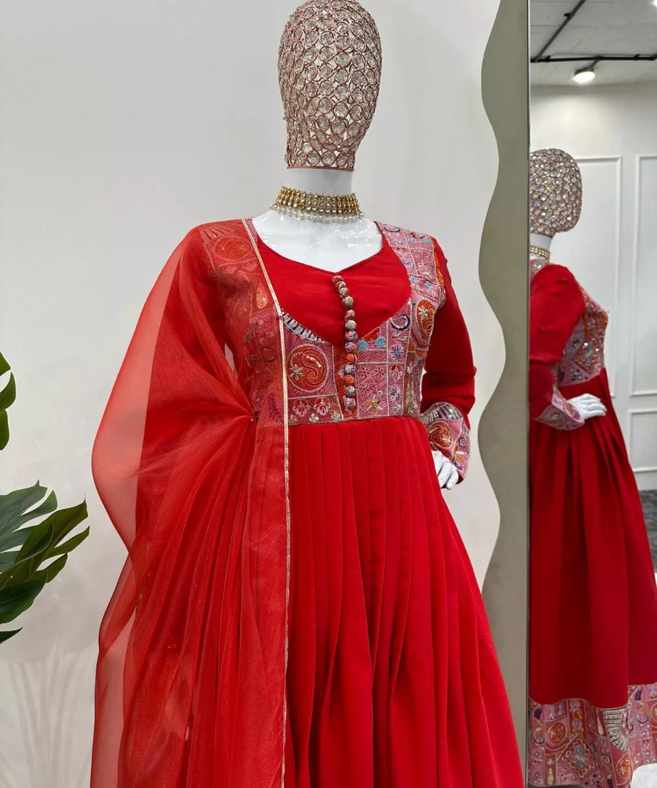 Roman Silk With Sequence Work Salwar Kameez Suit