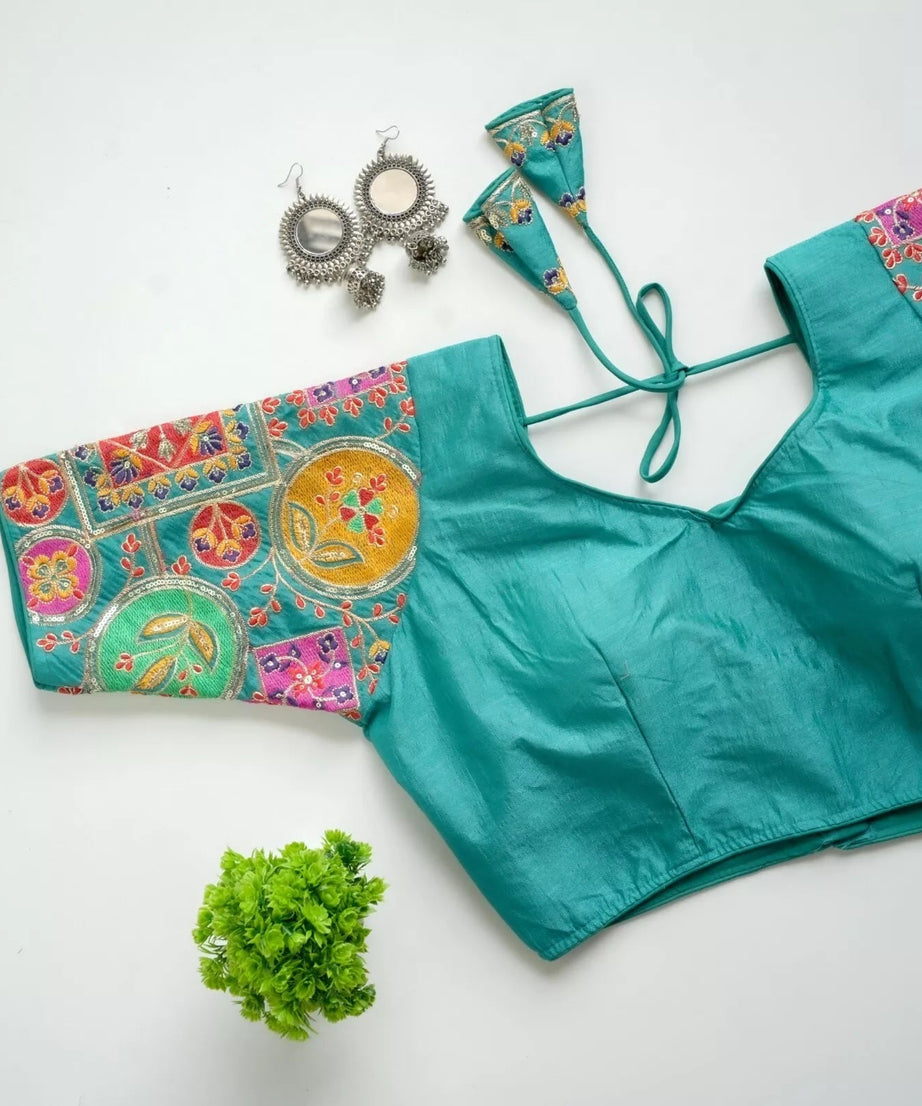 Silk Wedding Special Indian Bollywood Blouse & Choli