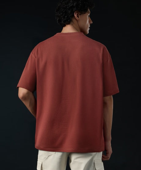 Jurassic Park Red Raptor Logo Oversized T-Shirts