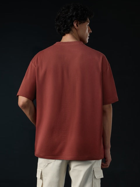 Jurassic Park Red Raptor Logo Oversized T-Shirts