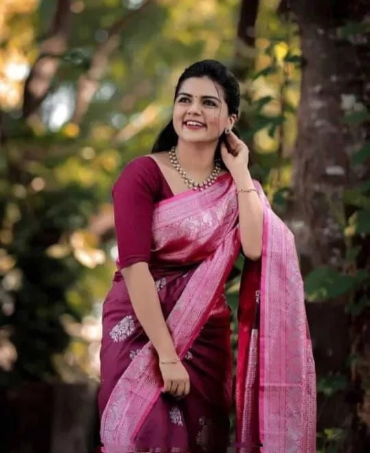 Soft Lichi Silk Indian Traditional Sari & Blouse