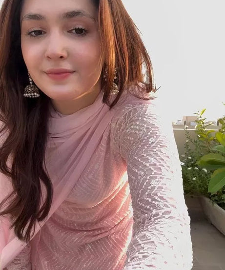 Full Stitched Faux Georgette Top Chudidar With Dupatta