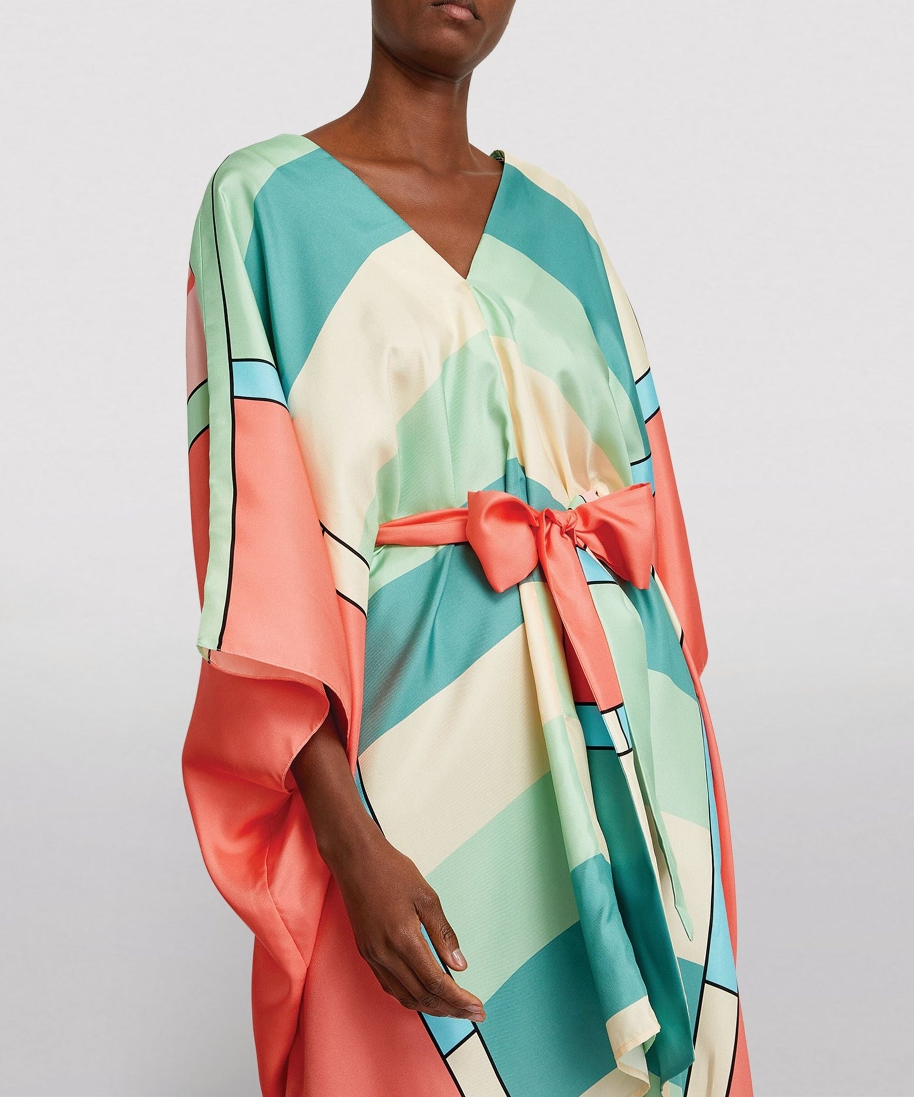 Soft Satin Silk Kaftan, Casual Wear Caftan For Women's