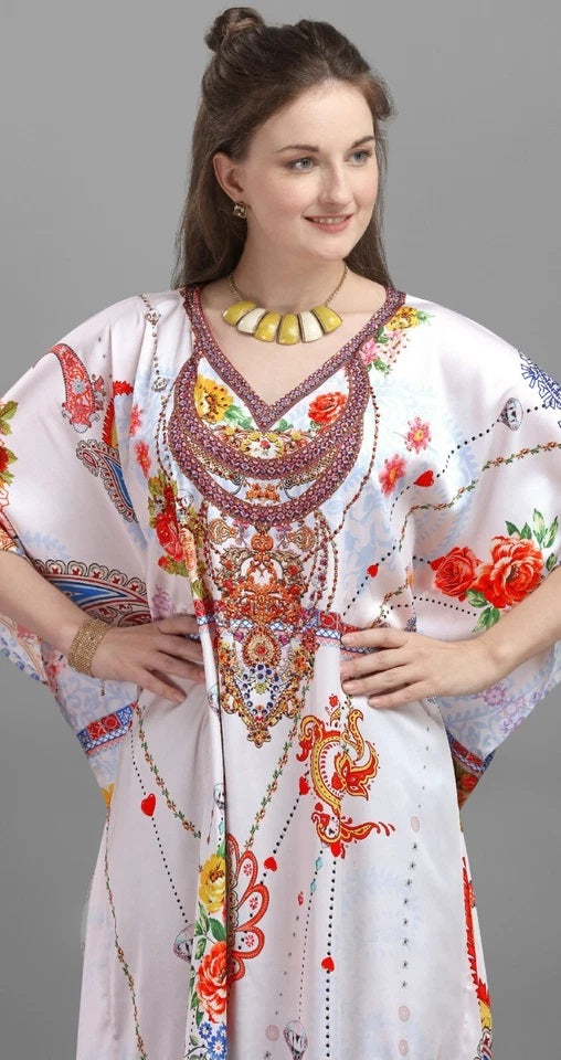 Kaftan Dresses for Women Free Size Bathing Suit Cover up Caftan Maxi Beach Dress