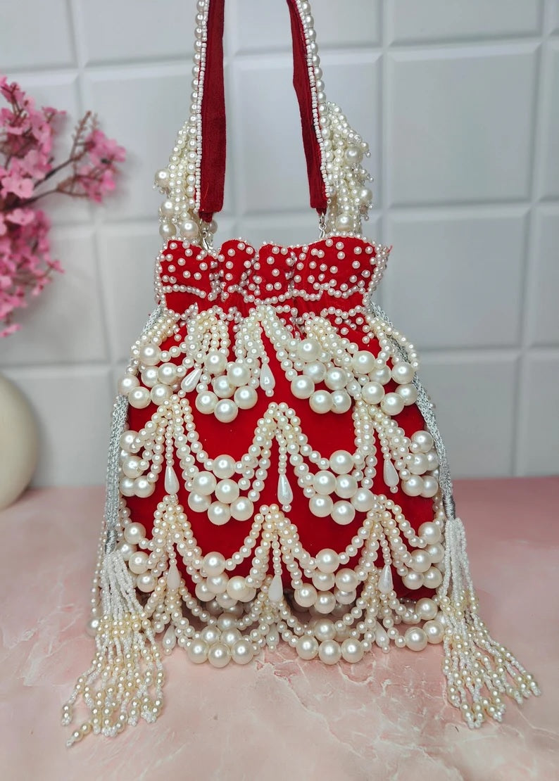 Handcraft Pearl Potli Bag