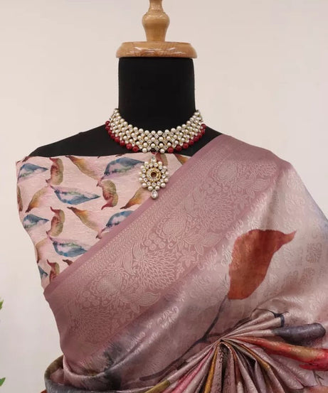 Function Style Bollywood Handloom Silk Saree,Wedding Party Ethnic Wear Sari