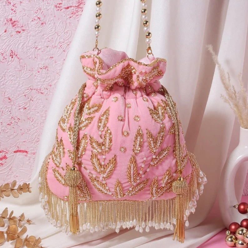 Double side Embroidery Potli Bag