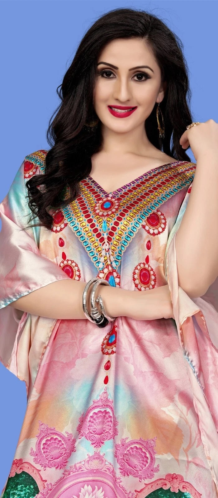 Women Plus Size Smooth Satin Summer Beach dress