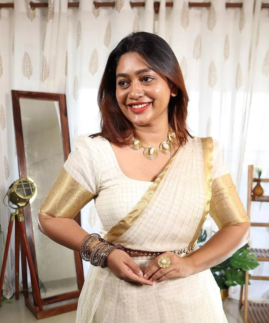 Organza Weaving Chex Lehenga Blouse Dupatta