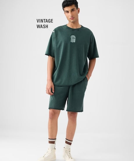 Mr. Souls Green Oversized T-Shirts