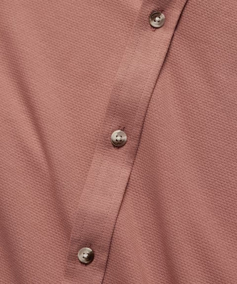 Textured Quartz Brown Knit Shirts