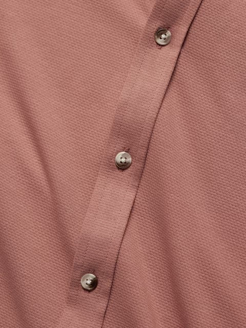 Textured Quartz Brown Knit Shirts