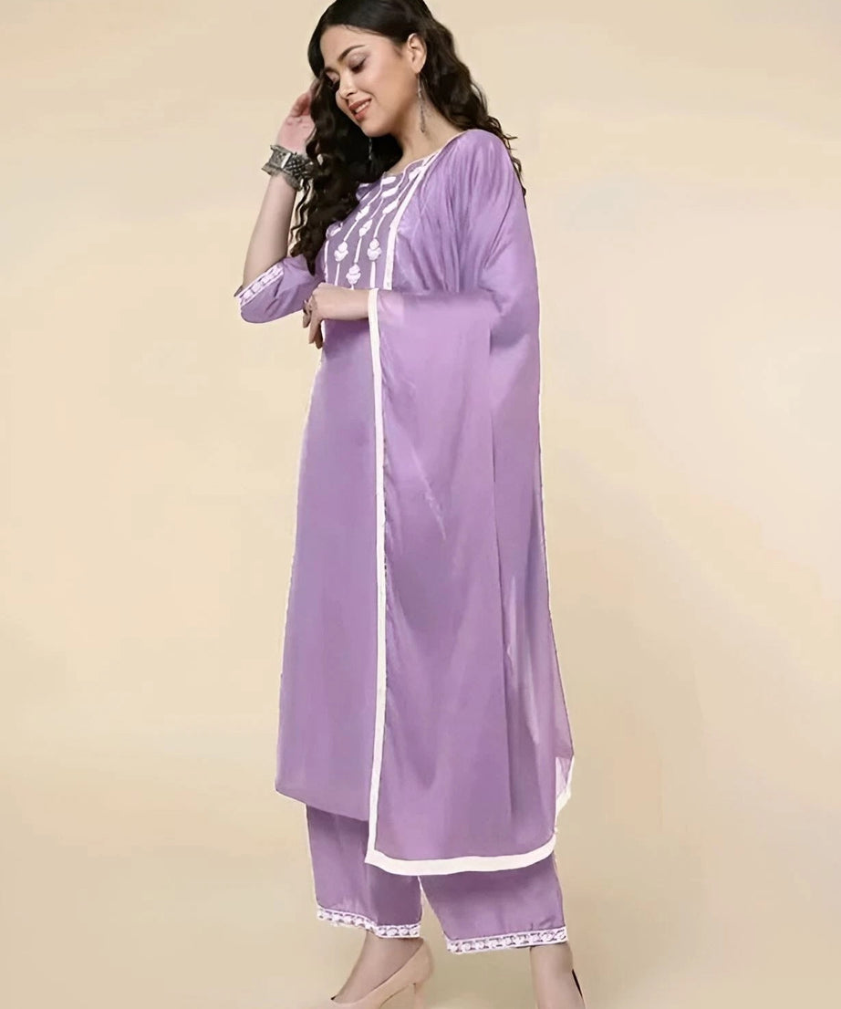 Function Wear Designer Full Stitched Cotton Kurti Bottom Dupatta