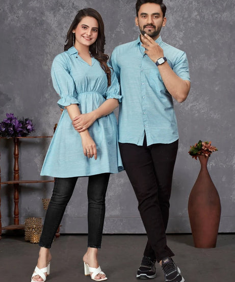 Premium Slub Cotton Couple Combo Set