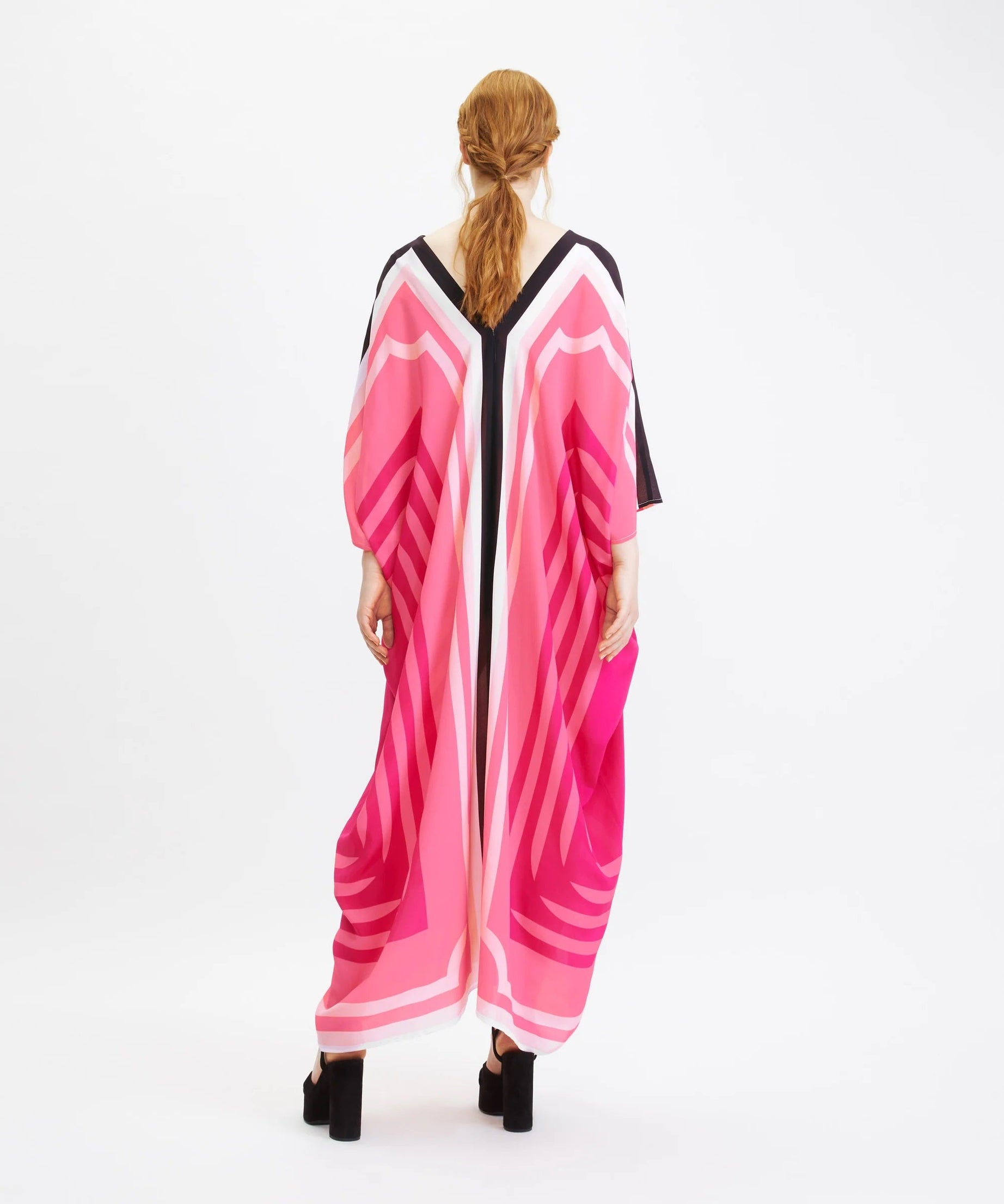 Women's Silk Crepe Kaftan Flowy and Comfortable Evening Wear Caftan