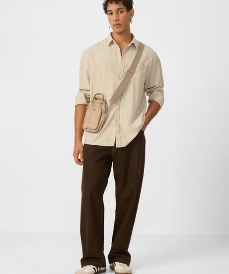 Cotton Linen Beige Cotton Linen Shirts