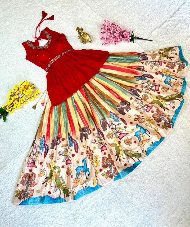 Festival Look Full Stitched Soft Chinon Silk Lehenga Blouse