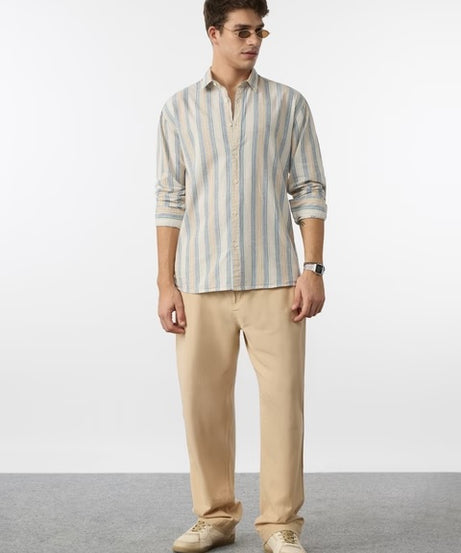 Stripes Sundown Cotton Linen Shirts