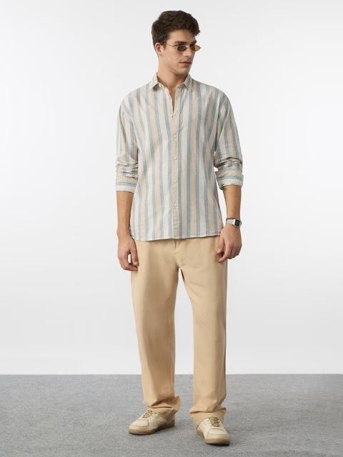 Stripes Sundown Cotton Linen Shirts