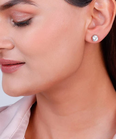 Silver Zircon Earrings