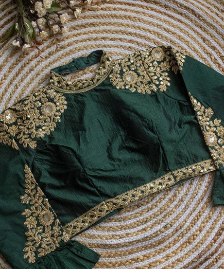 Glossy Silk Saree Blouse