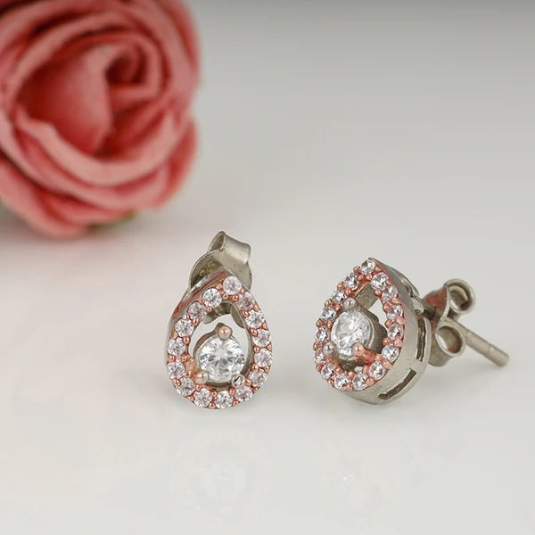 Rose Gold Drop Studs