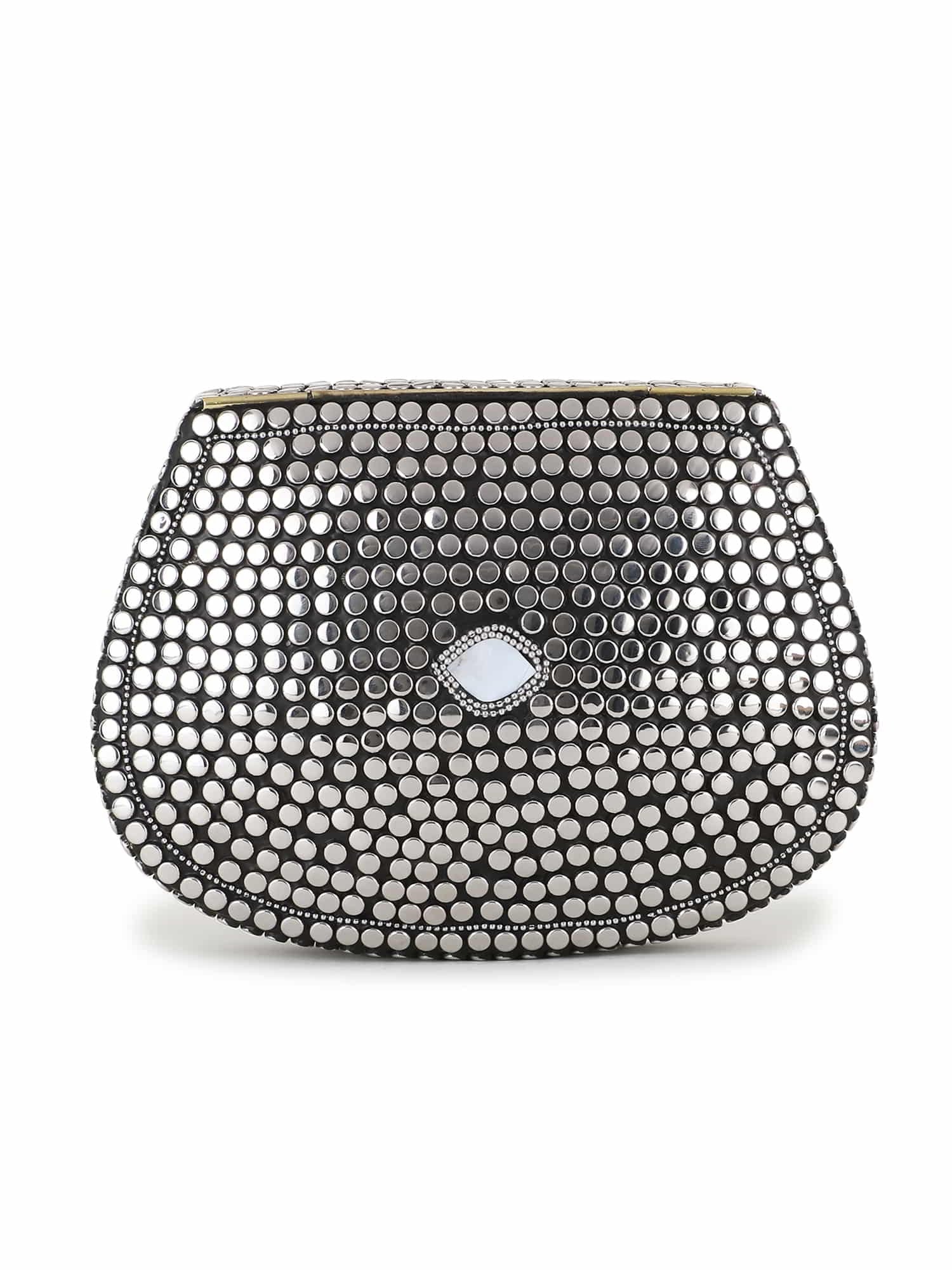 Mosaic Metal Embellished Clutch