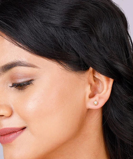 Golden Mini Floral Earrings