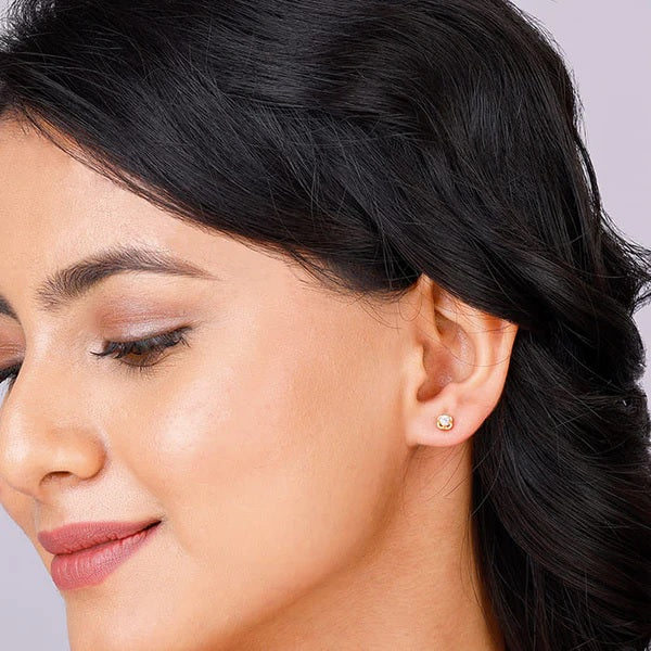 Golden Mini Floral Earrings