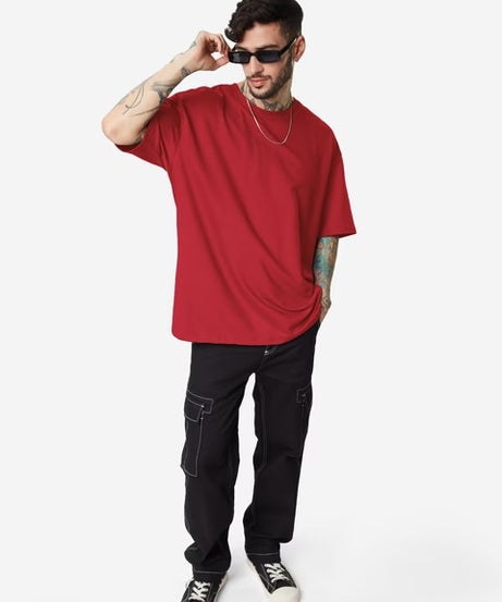 Classic Red Oversized T-Shirts