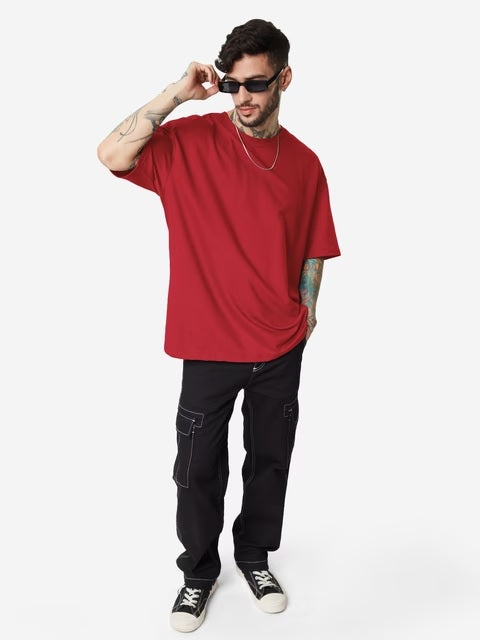 Classic Red Oversized T-Shirts