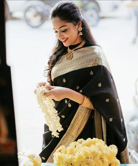 Soft Lichi Silk Saree, Women's Wedding Sari & Blouse