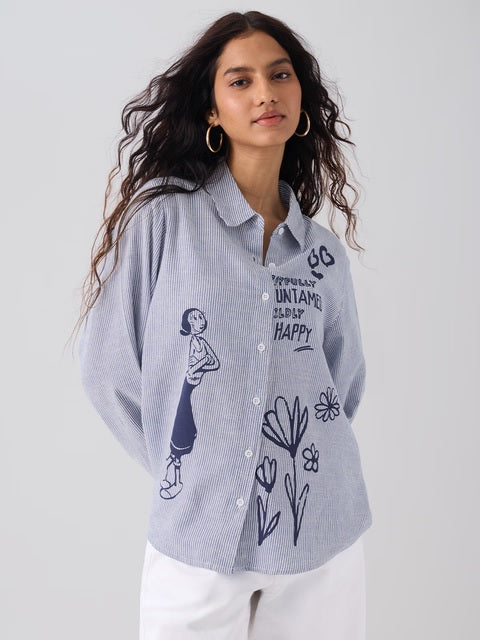 Popeye Happy Olive Women Shirts