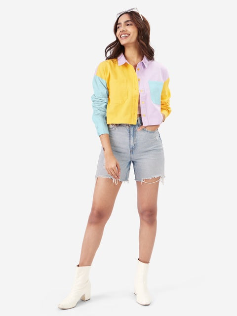 Candy Pop Women Cropped Shirts