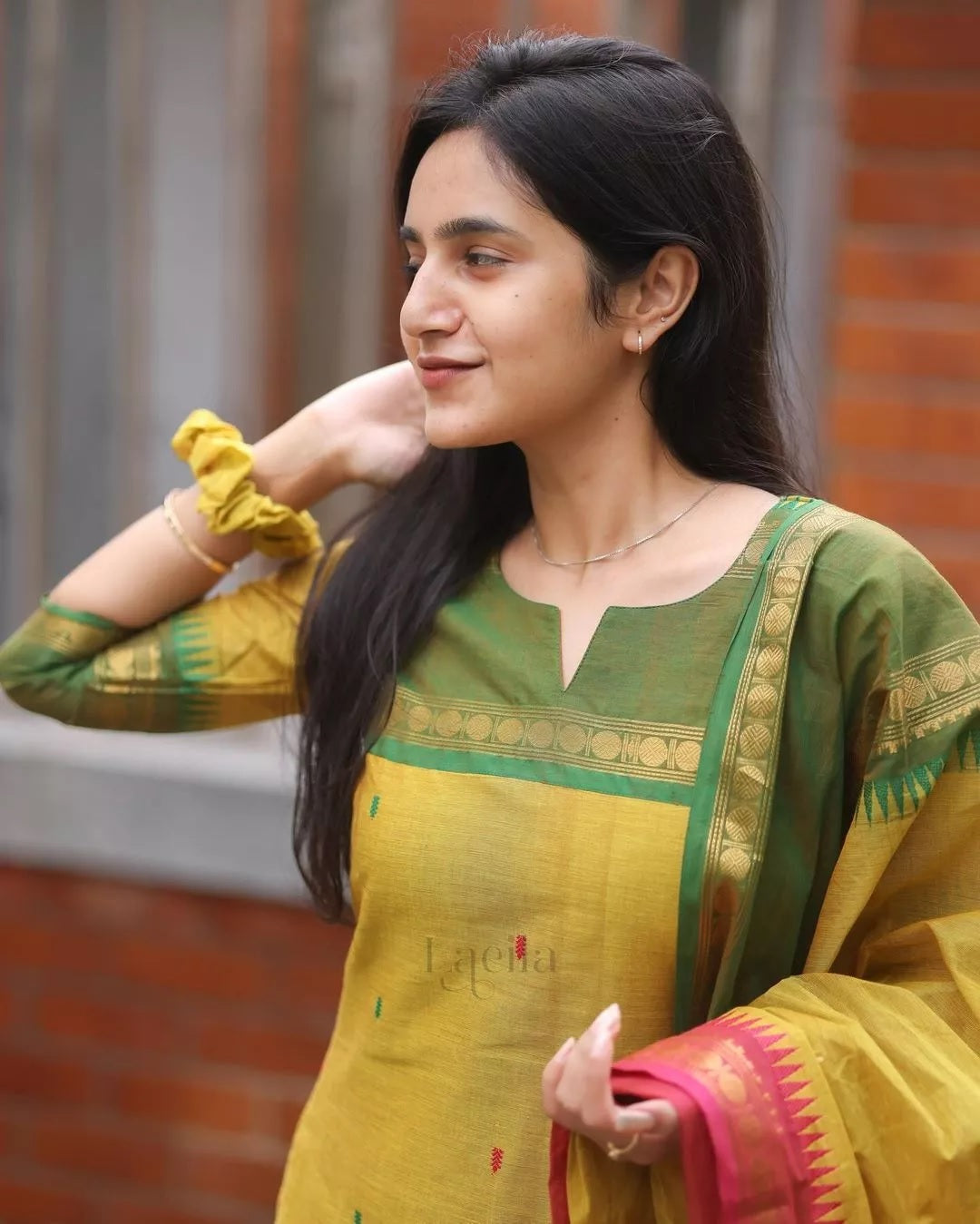 Pure Kanchi Cotton Top Bottom With Dupatta