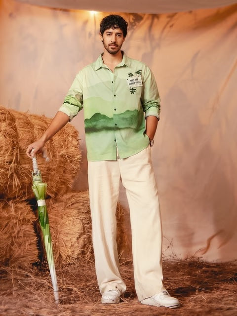 Bloom Scenic Route Men Relaxed Shirts