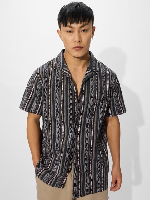 Cosmic Tribe Men Textured Shirts