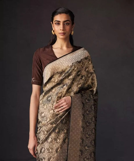 Banarsi Soft Silk Saree With Blouse