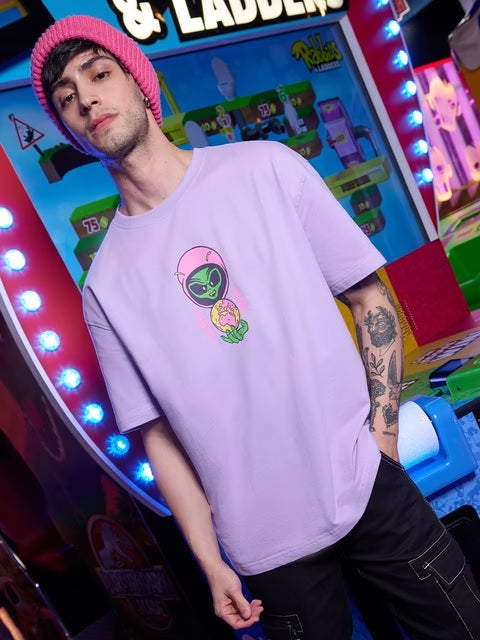 Alien Invasion Exploring Earth Oversized T-Shirts