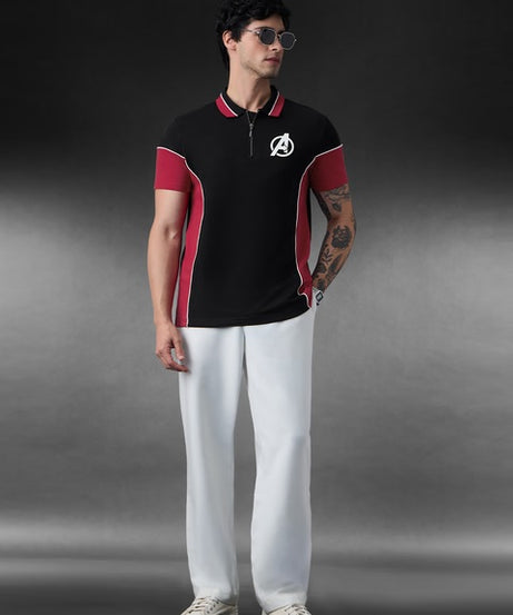 Avengers Suit Zipper Polos