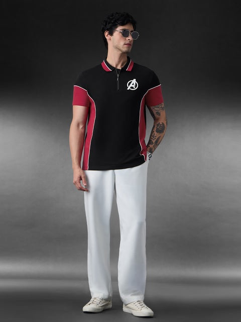 Avengers Suit Zipper Polos