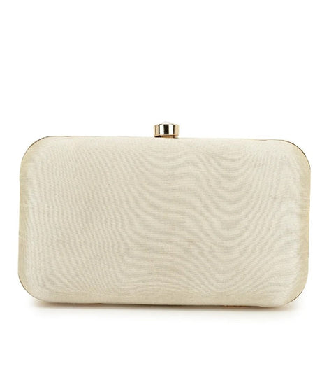 Designer Embellished Faux Silk Clutch