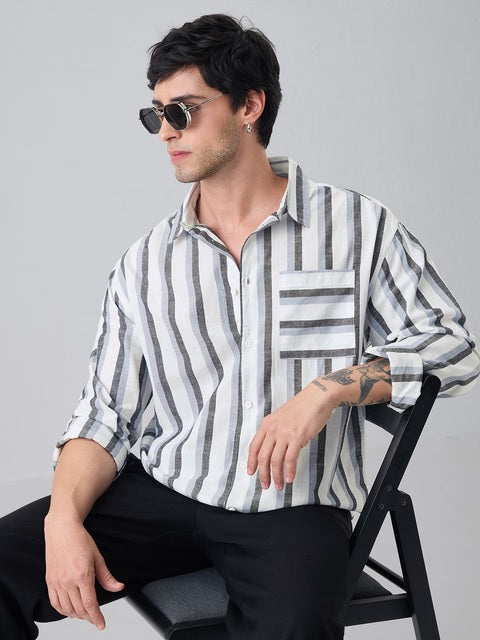 Stripes Mystique Cotton Linen Shirts