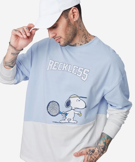 Peanuts Reckless Oversized Full Sleeve T-Shirts