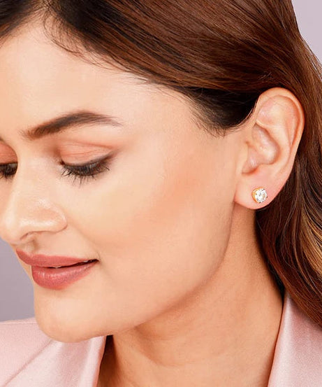 Golden Zircon Earrings