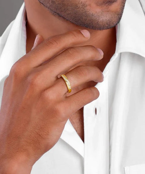 Golden Prominence Ring For Him