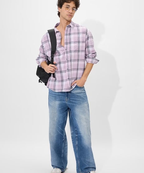 Plaid Rosy Grid Shirts